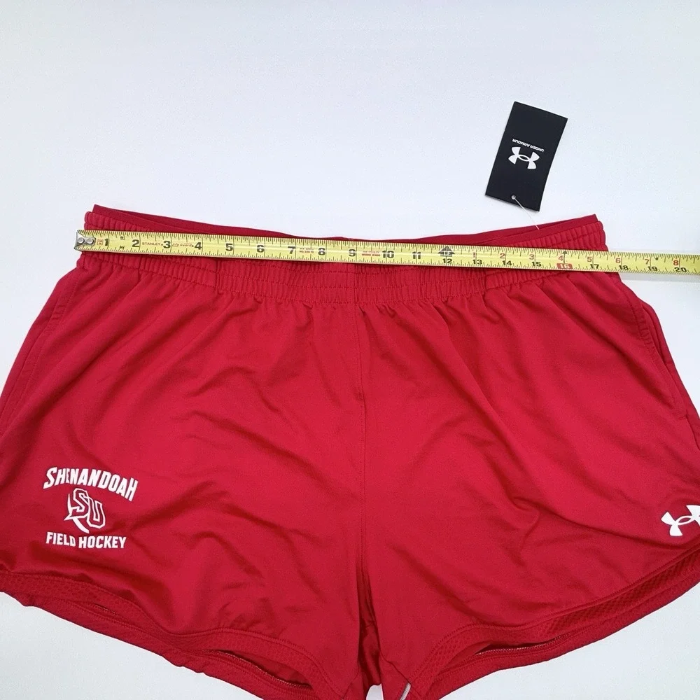 Under Armour SU Field Hockey Shorts Women's XL Red Knit Mid-Length Stretch
